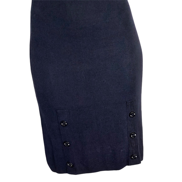 Women Puff Half Sleeve V Neck Slim Fit Knit dress Sz S - Picture 11 of 12